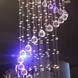 Lustre de Cristal Luxo Moderno 4 Luzes