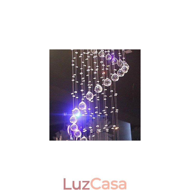 Lustre de Cristal Luxo Moderno 4 Luzes