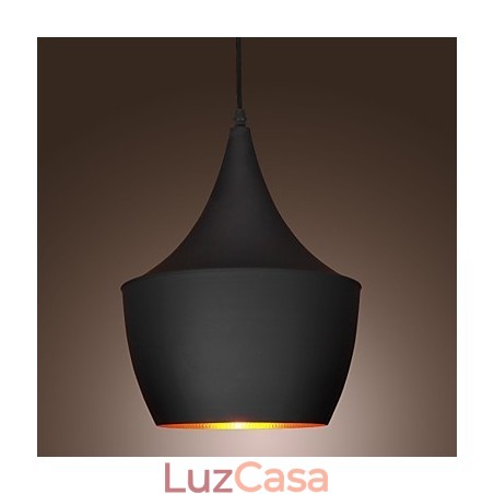 Luminária pendente retrô vintage Tom Dixon Design preta Luminária pendente retrô vintage Tom Dixon Design preta