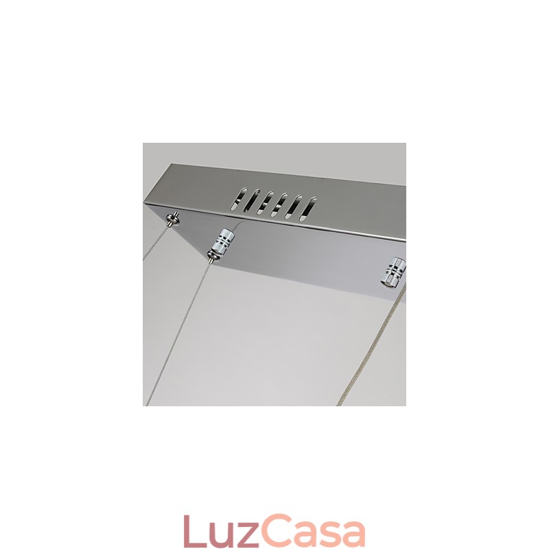 Luminária pendente moderna contemporânea de cristal cromado em metal