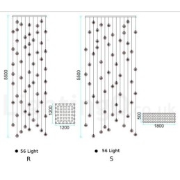Luminária pendente de bola de cristal Meteorer de palco de engenharia criativa