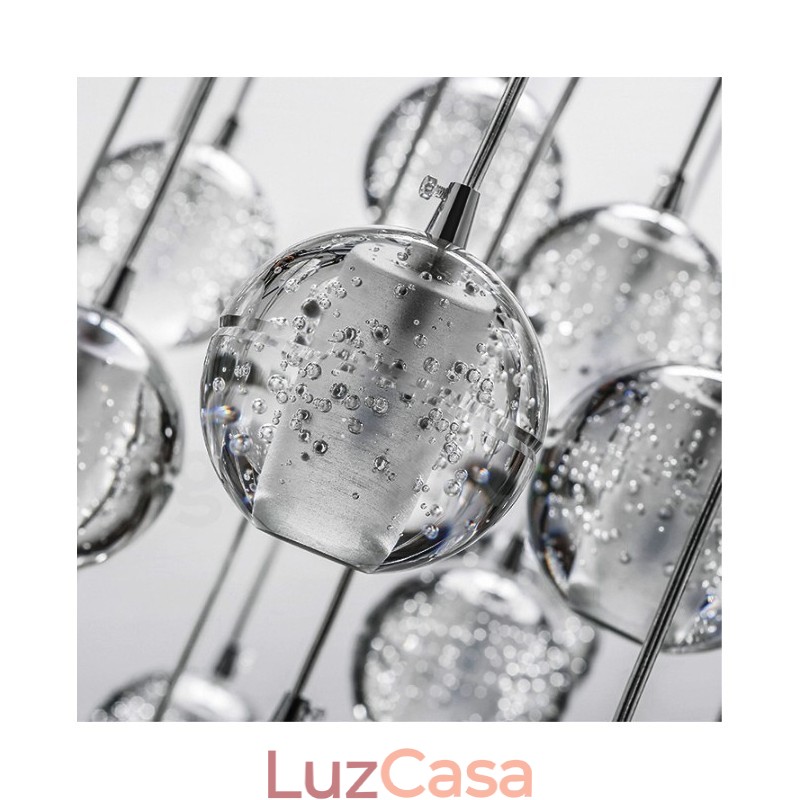 Luminária pendente de bola de cristal Meteorer de palco de engenharia criativa