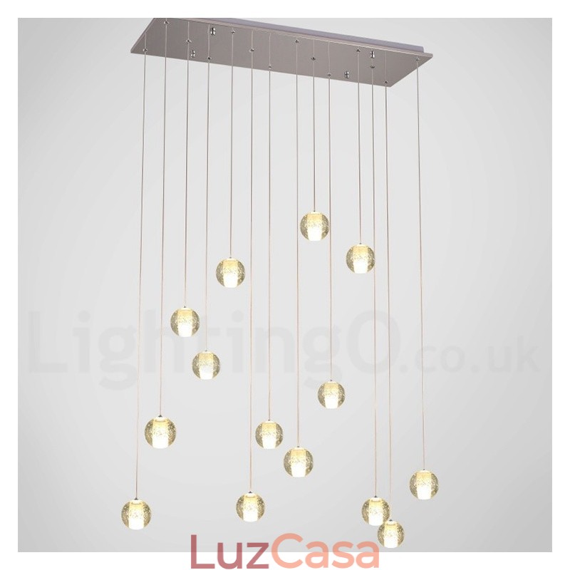 Luminária pendente de bola de cristal Meteorer de palco de engenharia criativa