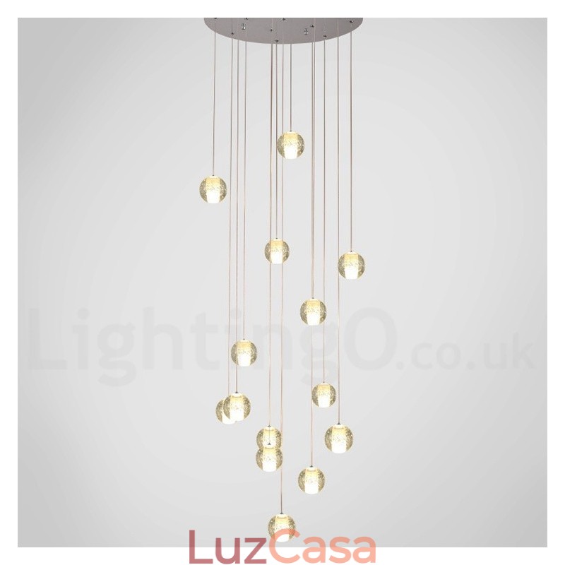 Luminária pendente de bola de cristal Meteorer de palco de engenharia criativa