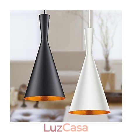 Luminária pendente retrô vintage Tom Dixon design preto branco tipo C luminárias pendentes café Luminária pendente retrô vintage Tom Dixon design preto branco tipo C luminárias pendentes café