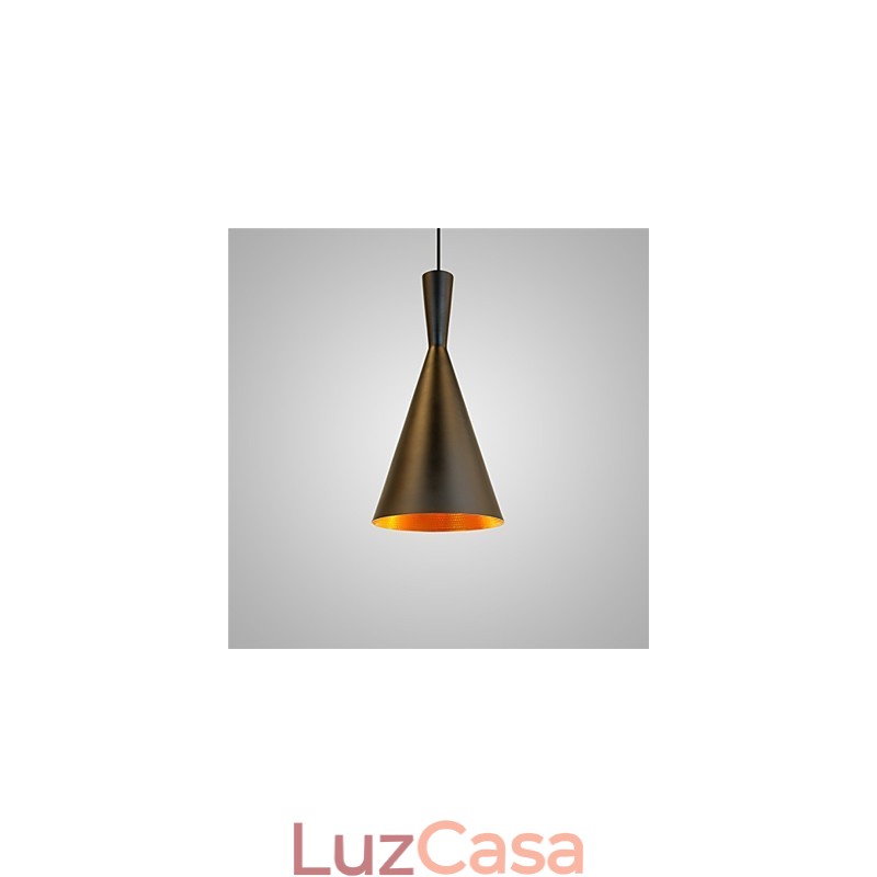 Luminária pendente retrô vintage Tom Dixon design preto branco tipo C luminárias pendentes café