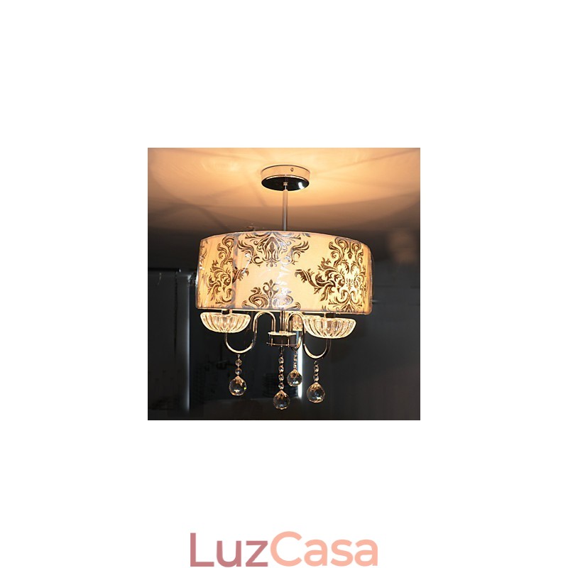 Lustre moderno contemporâneo de cristal galvanizado