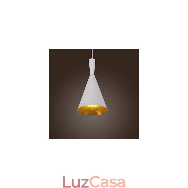 Luminária pendente retrô vintage Tom Dixon design preto branco tipo C luminárias pendentes café