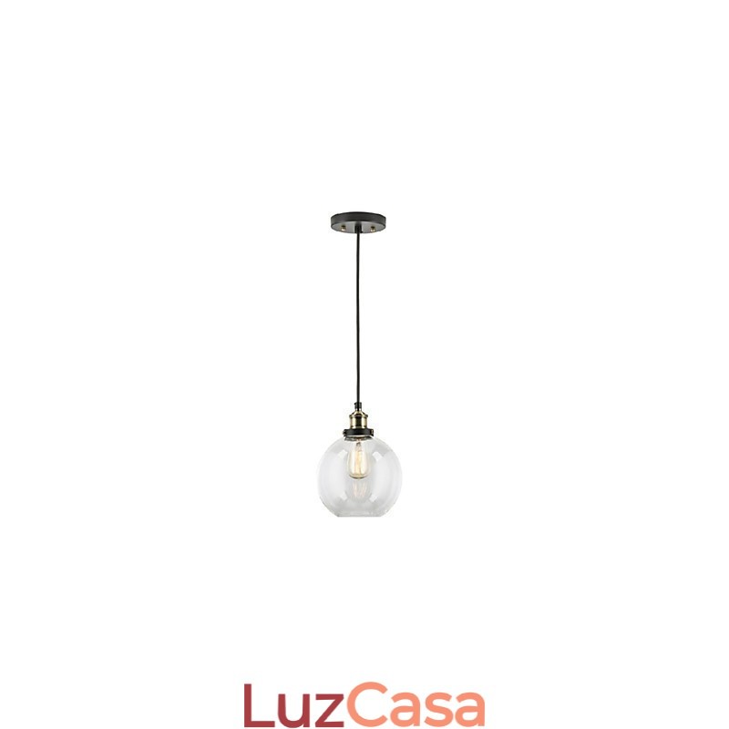 Luminária pendente industrial de fábrica, latão antigo, luminária com abajur de vidro, luminária pendente de café