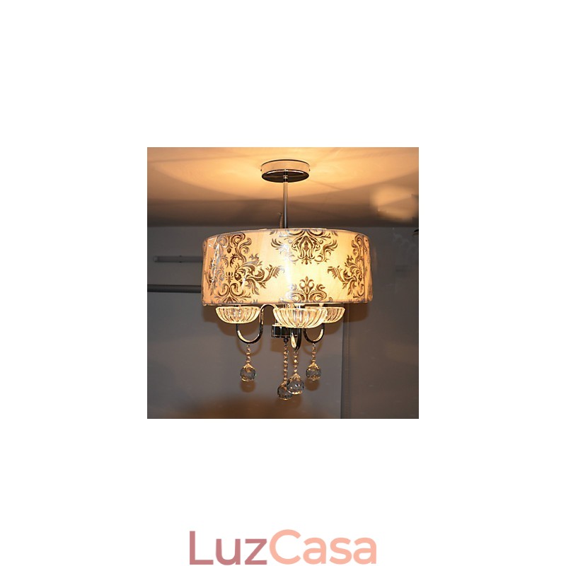 Lustre moderno contemporâneo de cristal galvanizado
