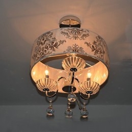 Lustre moderno contemporâneo de cristal galvanizado