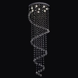 Lustre de luxo moderno cristal 8 luzes