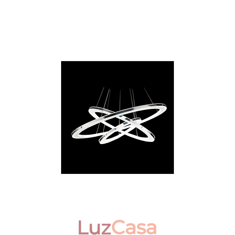 Luminária pendente moderna 3 anéis luminária pendente acrílico