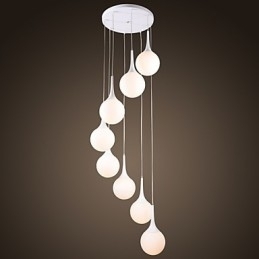 Luminária pendente moderna contemporânea com globo galvanizado