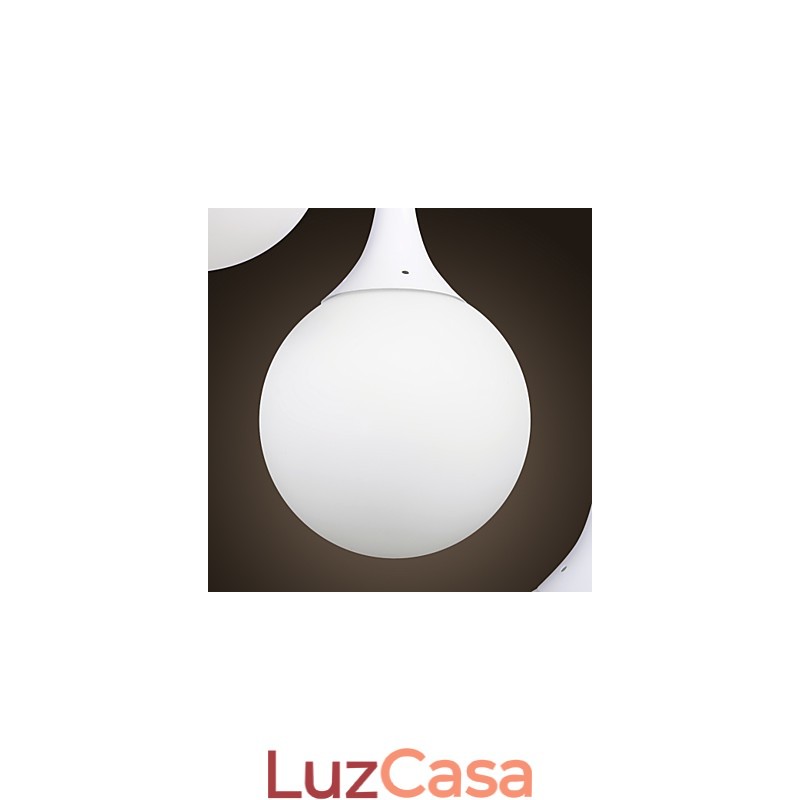 Luminária pendente moderna contemporânea com globo galvanizado