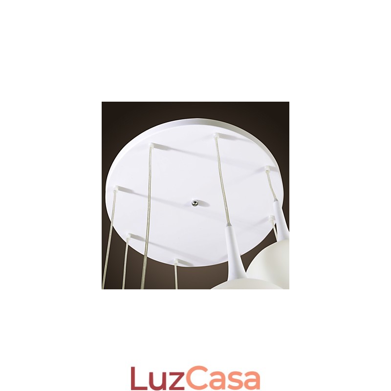 Luminária pendente moderna contemporânea com globo galvanizado