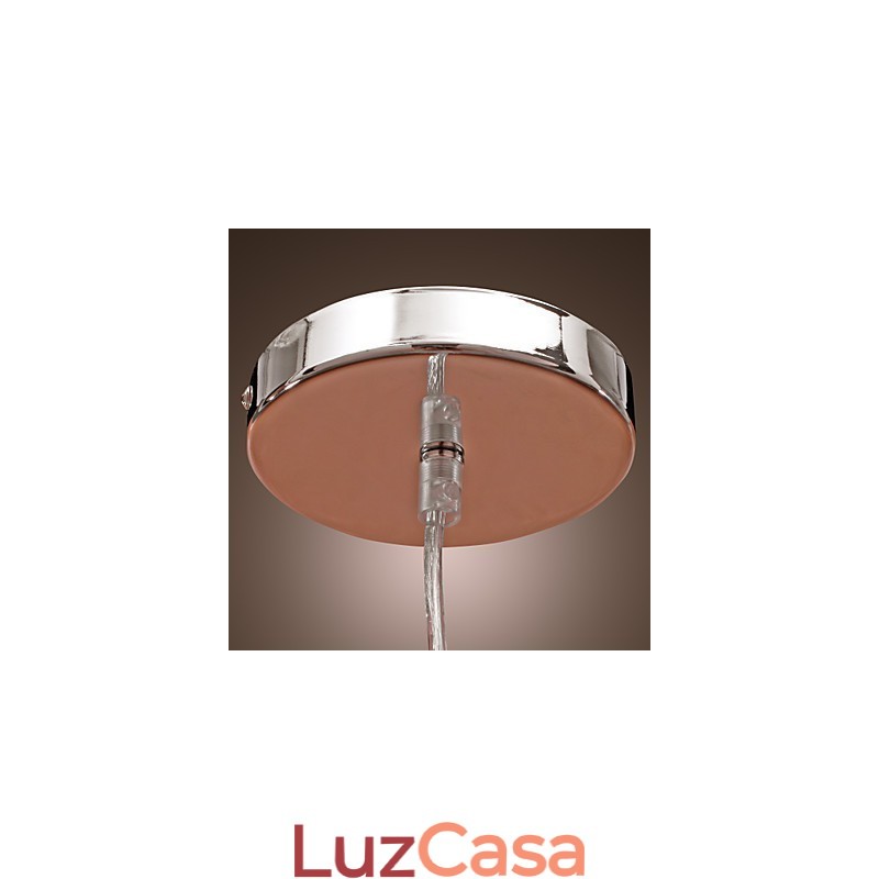 Luminária pendente de cristal estilo cilindro
