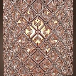 Luminária pendente de cristal estilo cilindro