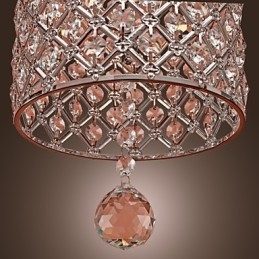 Luminária pendente de cristal estilo cilindro