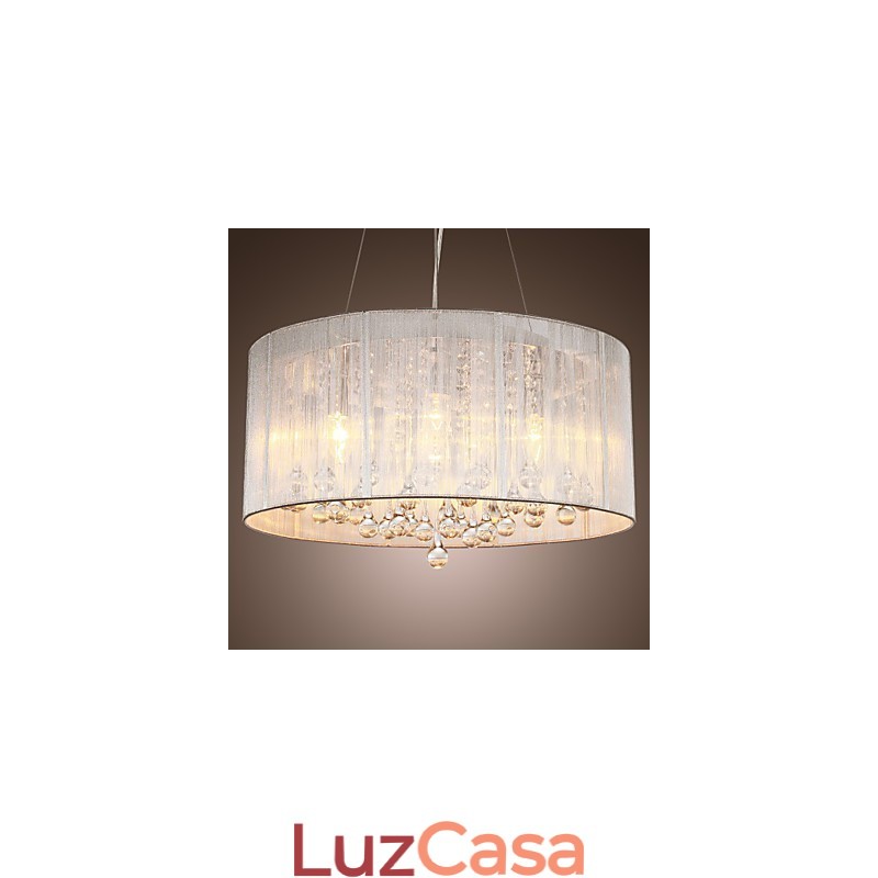 Pendente Tambor Moderno 4 Luzes
