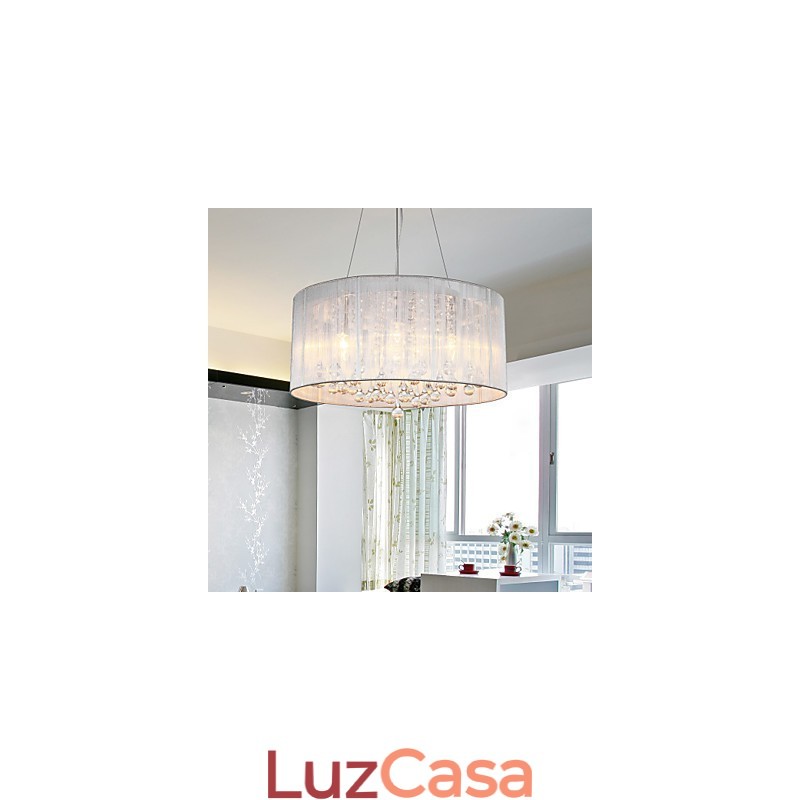 Pendente Tambor Moderno 4 Luzes