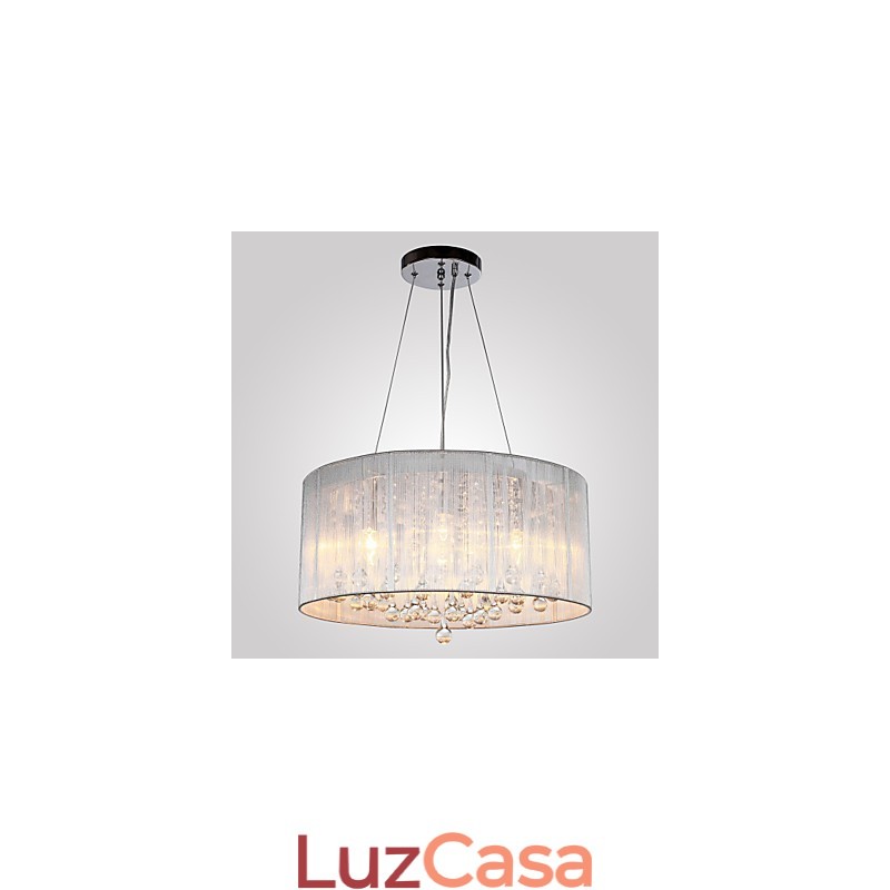 Pendente Tambor Moderno 4 Luzes