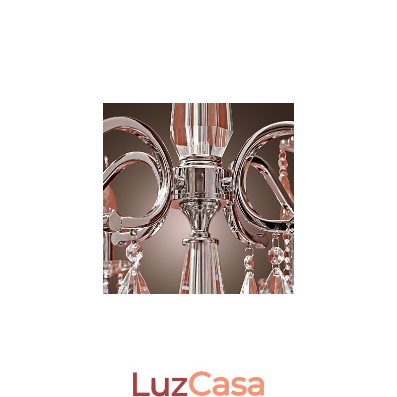 Lustre de Cristal Moderno 2 Níveis Sala 12 Luzes