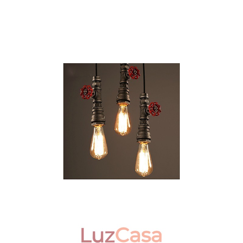 Luminária pendente retrô Act The Role Ofing Decoração de loft Luminária pendente de tubo industrial rural