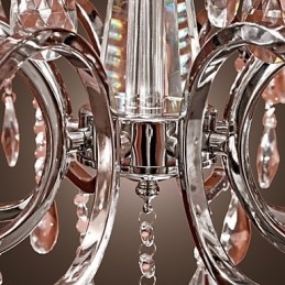 Lustre de Cristal Moderno 2 Níveis Sala 12 Luzes