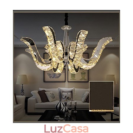 Lâmpada de cristal moderna, luxuosa, vela, luminária pendente de cristal Lâmpada de cristal moderna, luxuosa, vela, luminária pendente de cristal