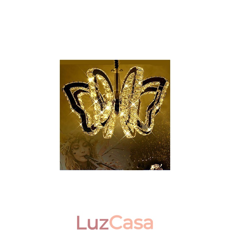Lâmpada borboleta moderna lâmpada de cristal de luxo 8