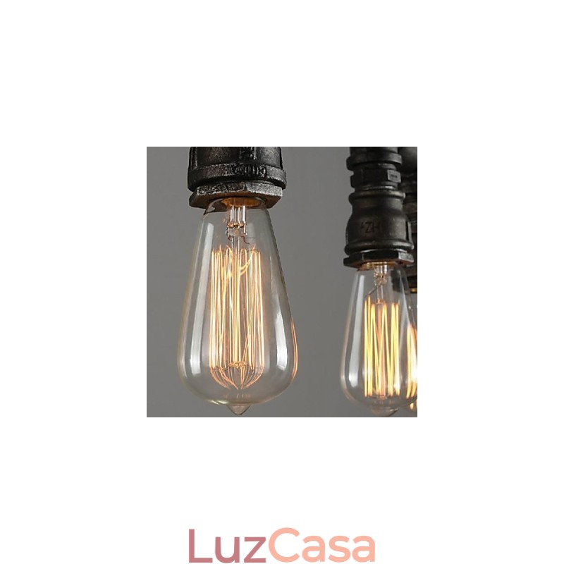 Tradicional Clássico Vintage Lanterna Country Retro Mini Estilo Pintura Metal Pingente Luz Jantar