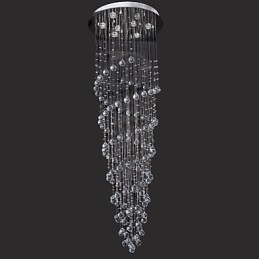 Moderno Contemporâneo Cristal Cromado Metal Montagem Embutida