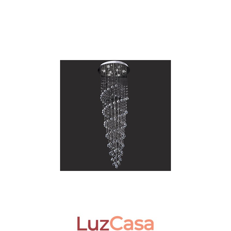 Moderno Contemporâneo Cristal Cromado Metal Montagem Embutida