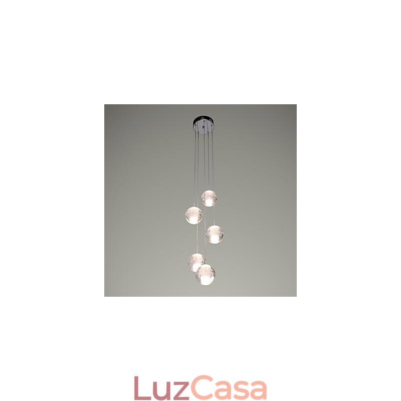 Luminária pendente moderna Luminária pendente Luzes G4 Retroifit Cristal cromado para escadas Luz