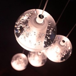 Luminária pendente moderna Luminária pendente Luzes G4 Retroifit Cristal cromado para escadas Luz