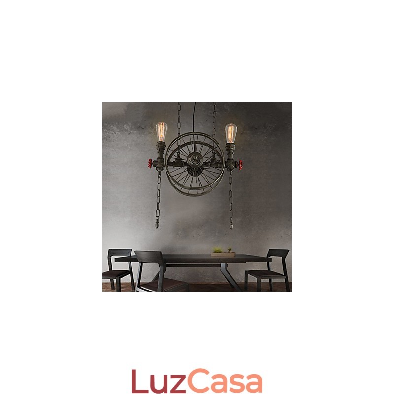 Lustre Americano de Roda de Ferro
