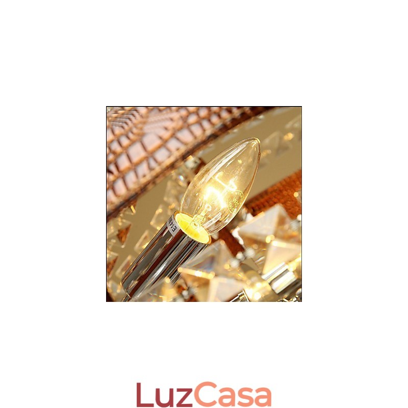 Pós-moderno luxo couro cristal criativo lustre lron