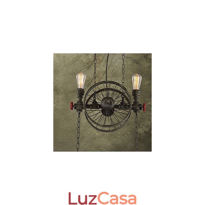 Lustre Americano de Roda de Ferro
