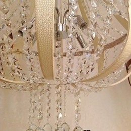 Pós-moderno luxo couro cristal criativo lustre lron