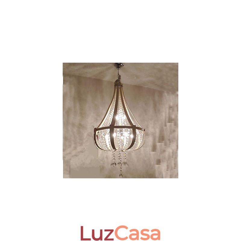 Pós-moderno luxo couro cristal criativo lustre lron
