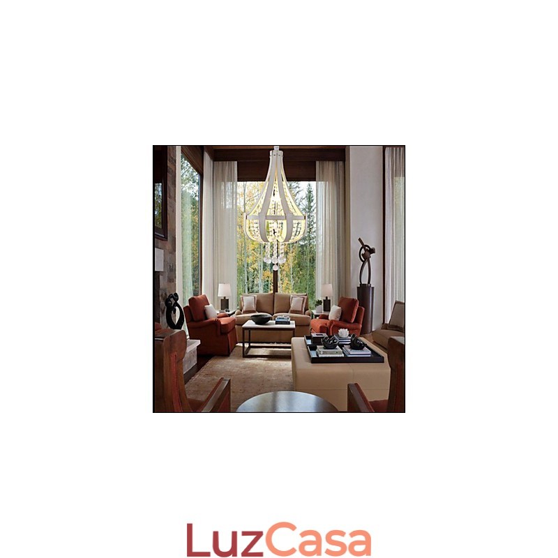 Pós-moderno luxo couro cristal criativo lustre lron