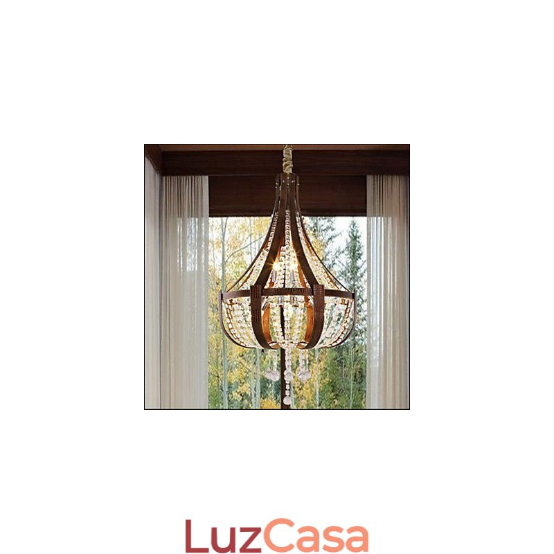 Pós-moderno luxo couro cristal criativo lustre lron