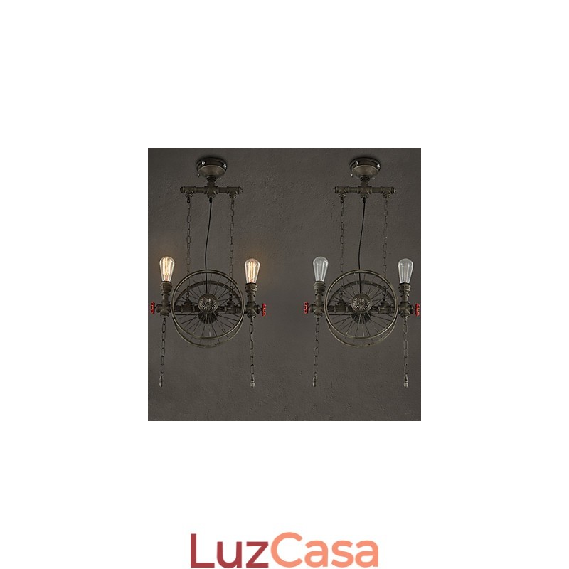Lustre Americano de Roda de Ferro
