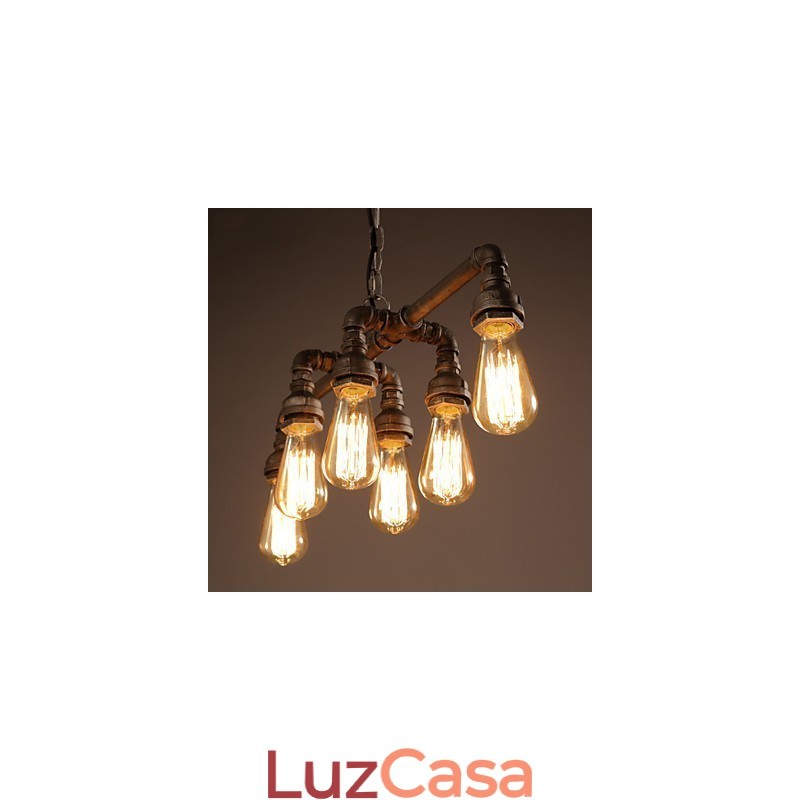Edison Retro Loft Estilo Vintage Industrial Pendente Luminária Metal Tubo de Água Luminária Lampara Colgantes