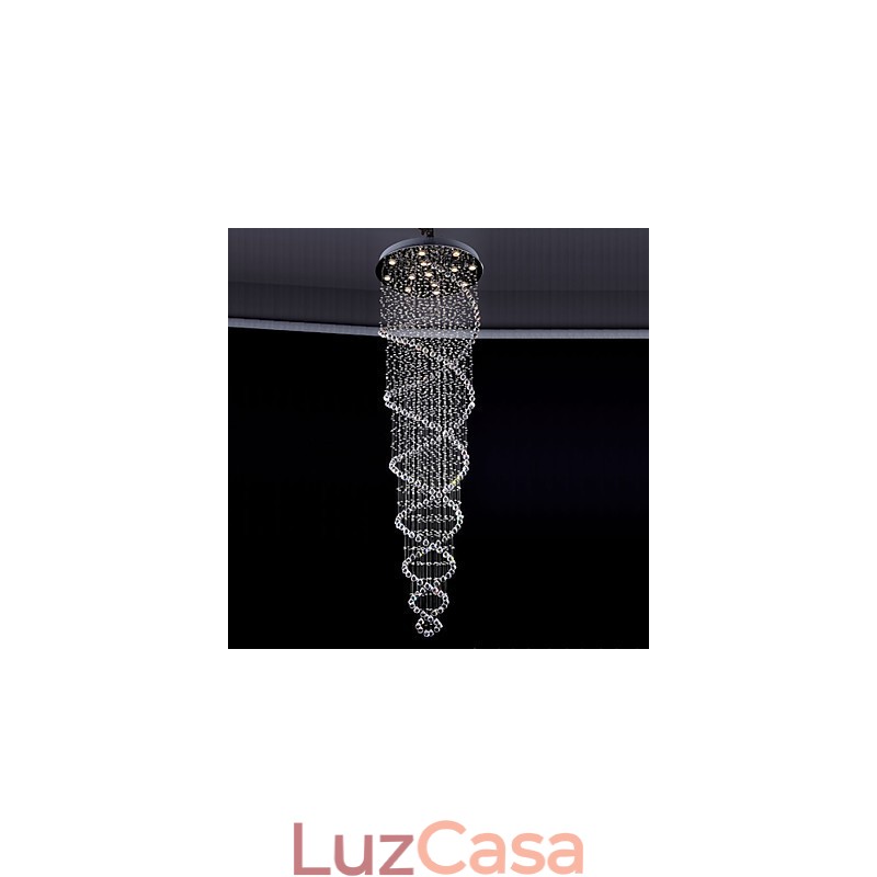 Luminárias pendentes de cristal de teto 13 luzes modernas canpoy prateado transparente luminárias de cristal K9