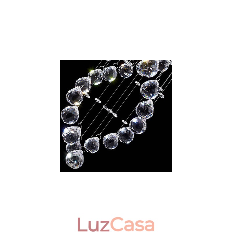 Luminárias pendentes de cristal de teto 13 luzes modernas canpoy prateado transparente luminárias de cristal K9