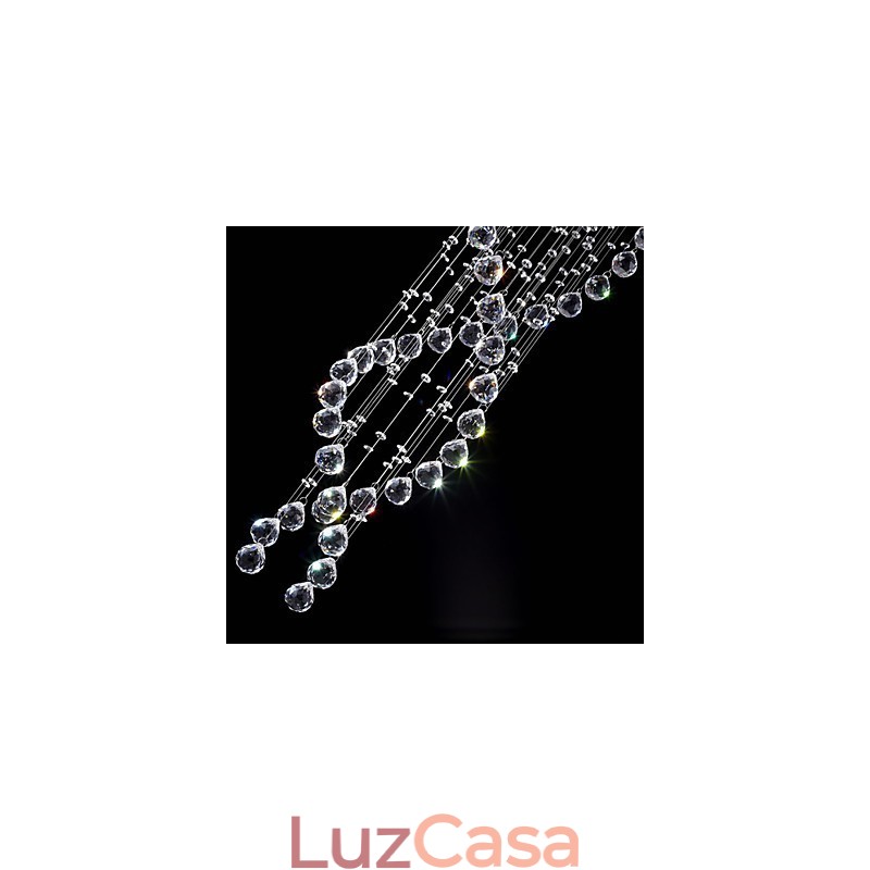 Luminárias pendentes de cristal de teto 13 luzes modernas canpoy prateado transparente luminárias de cristal K9