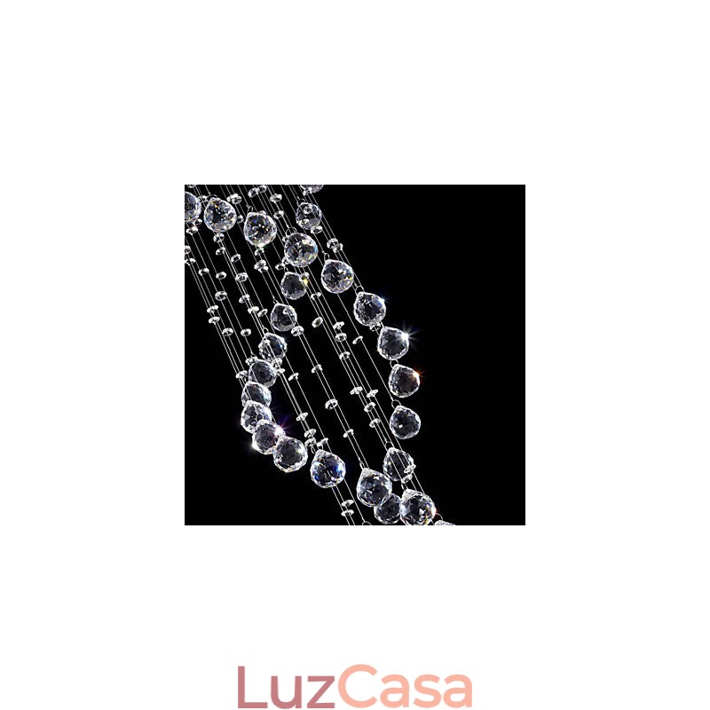 Luminárias pendentes de cristal de teto 13 luzes modernas canpoy prateado transparente luminárias de cristal K9