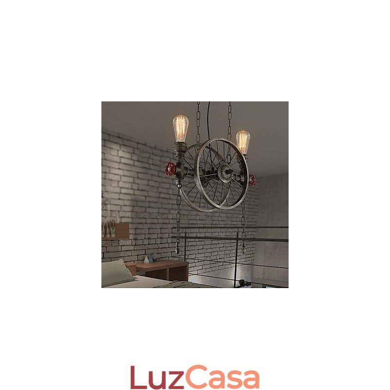 Lustre Americano de Roda de Ferro